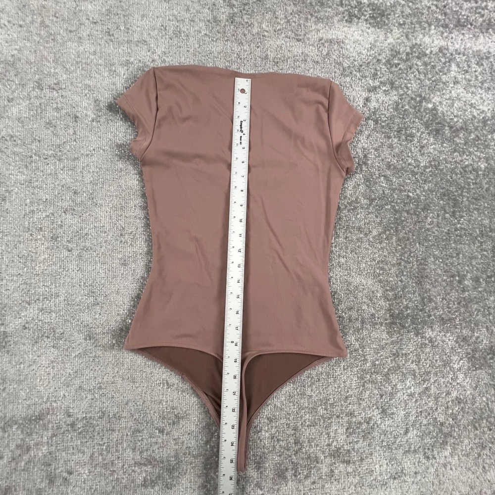 Intimately Free People Square Neck Short Sleeve Bodysuit Mauve XS OB1003666 - Picture 10 of 11